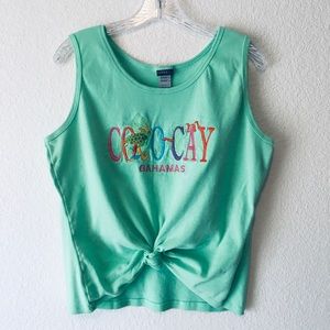 🧩VTG 80s embroidered Coco cat Bahamas tank top